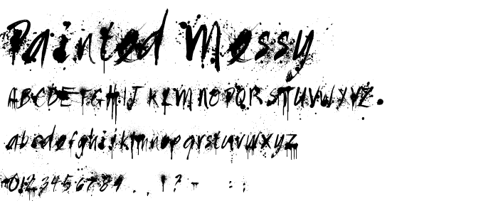 Painted Messy font